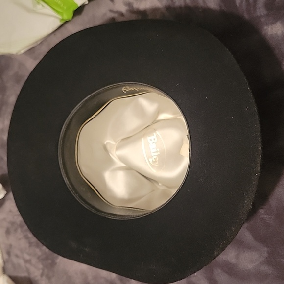 Bailey Tucson  Mens Black  Wool Cowboy hat satin lined size  7  1/4 - Picture 2 of 5
